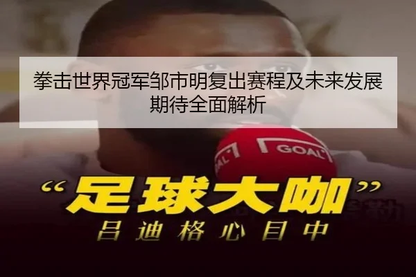 拳击世界冠军邹市明复出赛程及未来发展期待全面解析